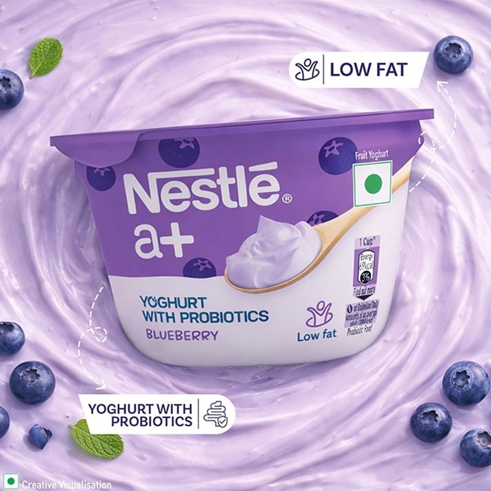 Nestle a+ Blueberry Flavoured Yogurt with Probiotics