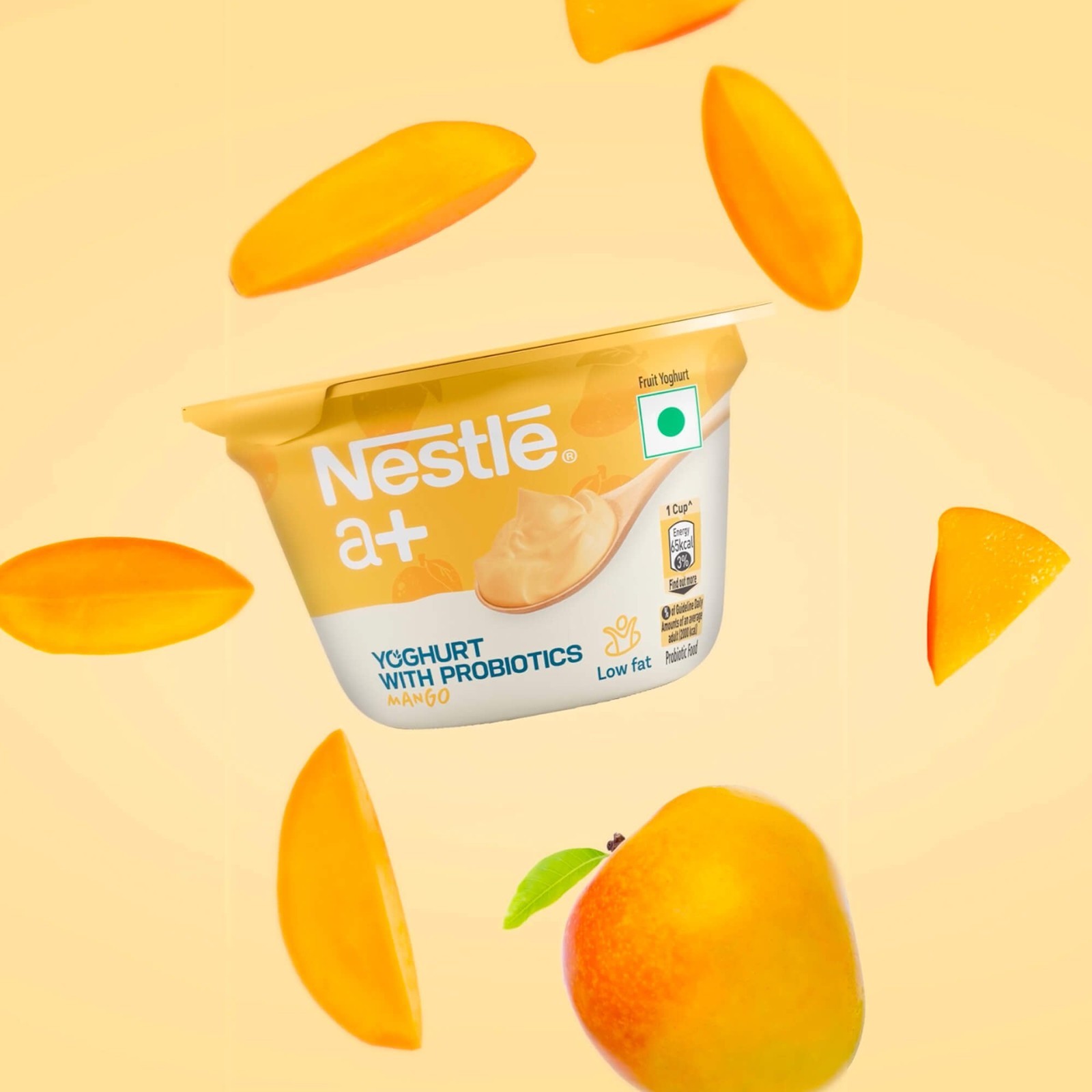 Nestle a+ Mango Flavoured Yogurt with Probiotics