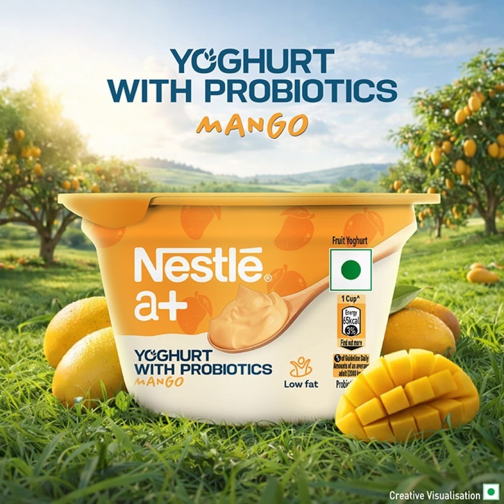 Nestle a+ Mango Flavoured Yogurt with Probiotics