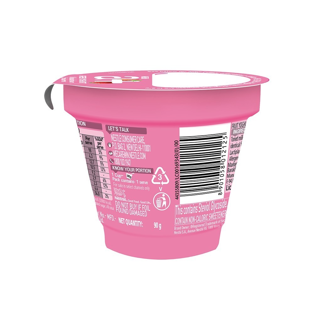 Nestle a+ Strawberry Flavoured Greek Yogurt - Pack of 3
