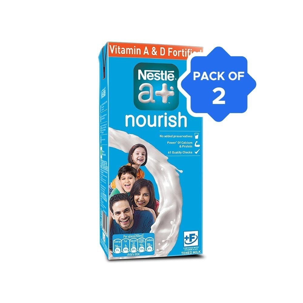 Nestle a+ Toned Milk - Pack of 2