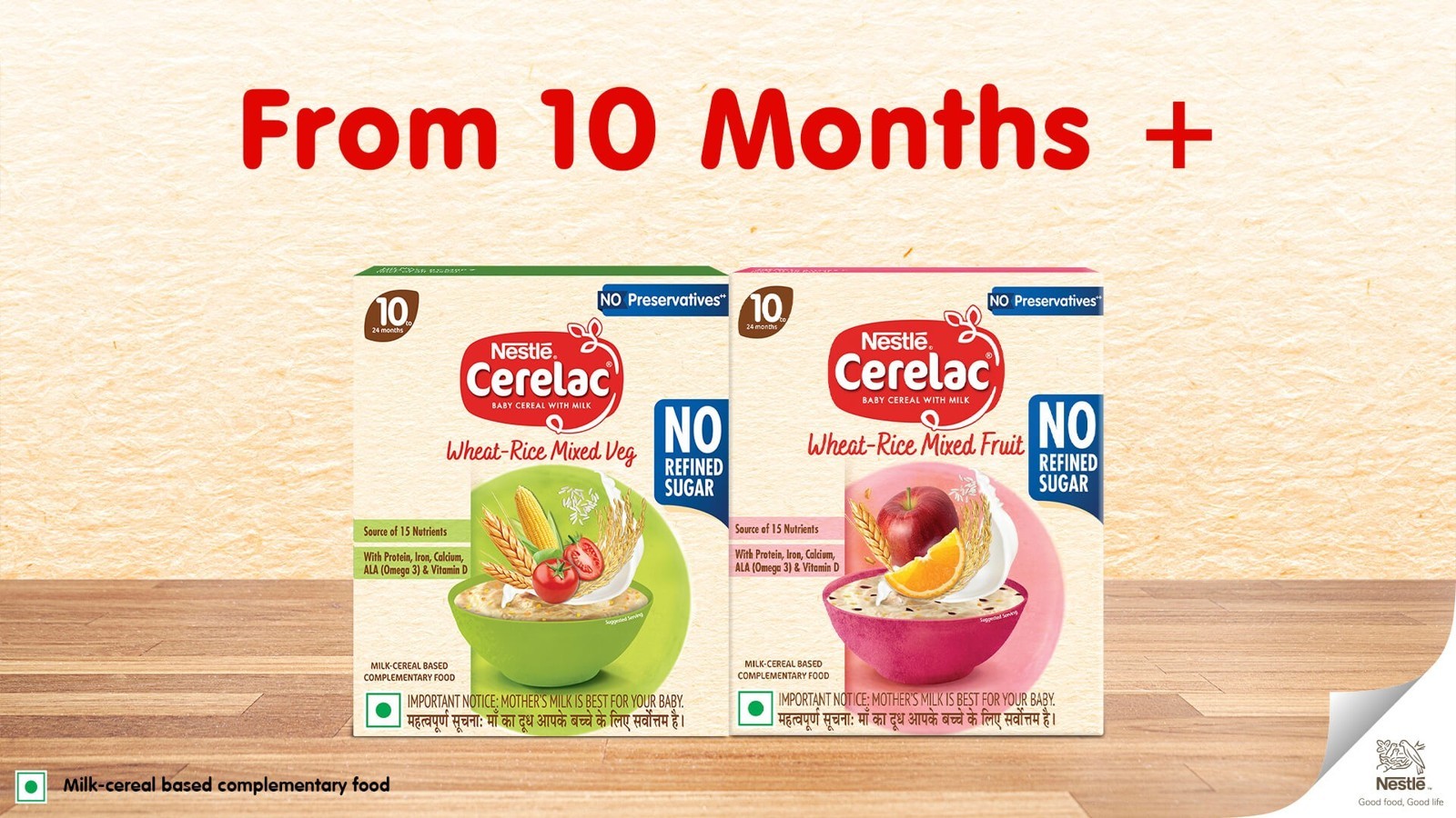 Nestle Cerelac Wheat Rice Mixed Fruit Baby Cereal (No Refined Sugar, 10 to 24 Months)