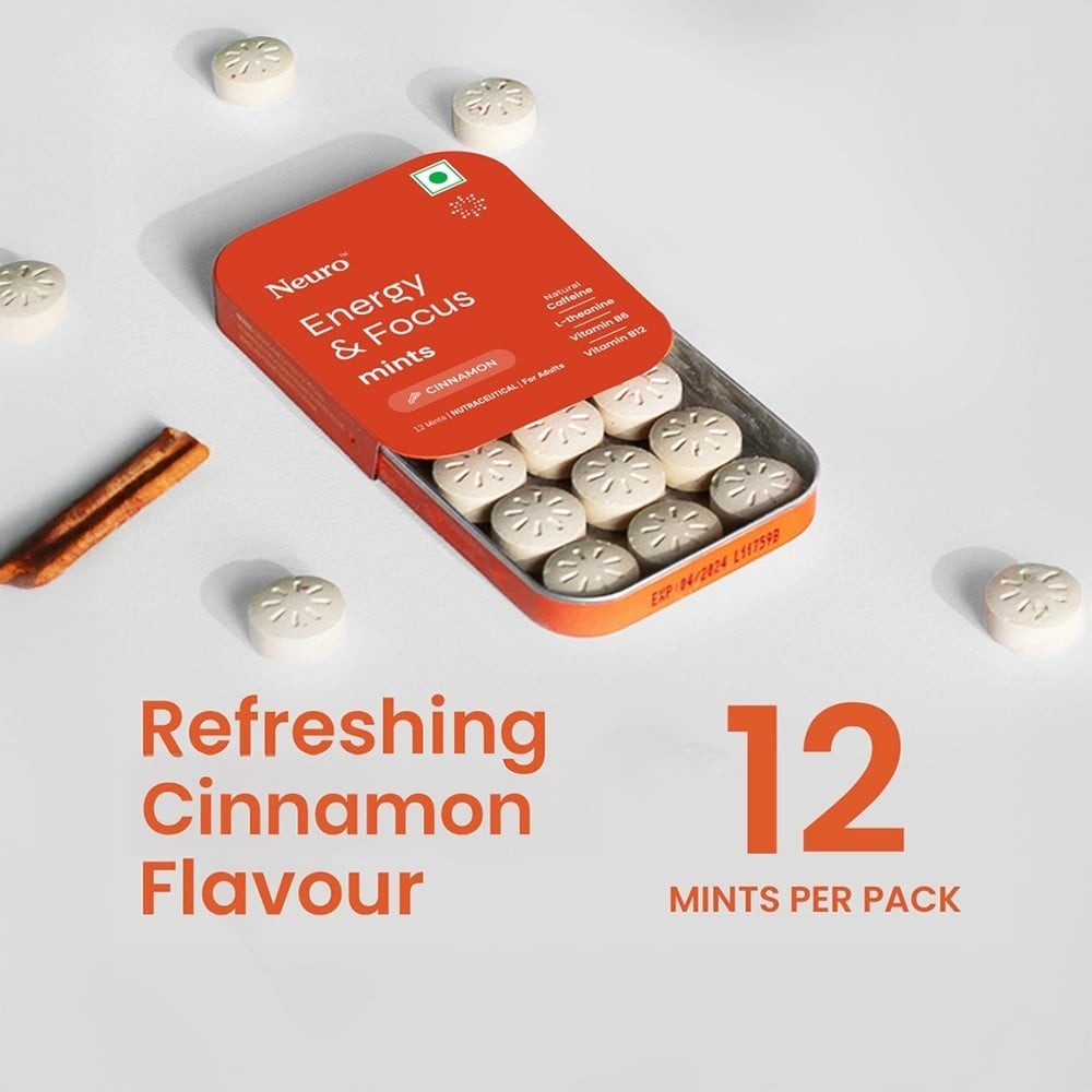 NeuroGum Energy & Focus Cinnamon Mint Candies
