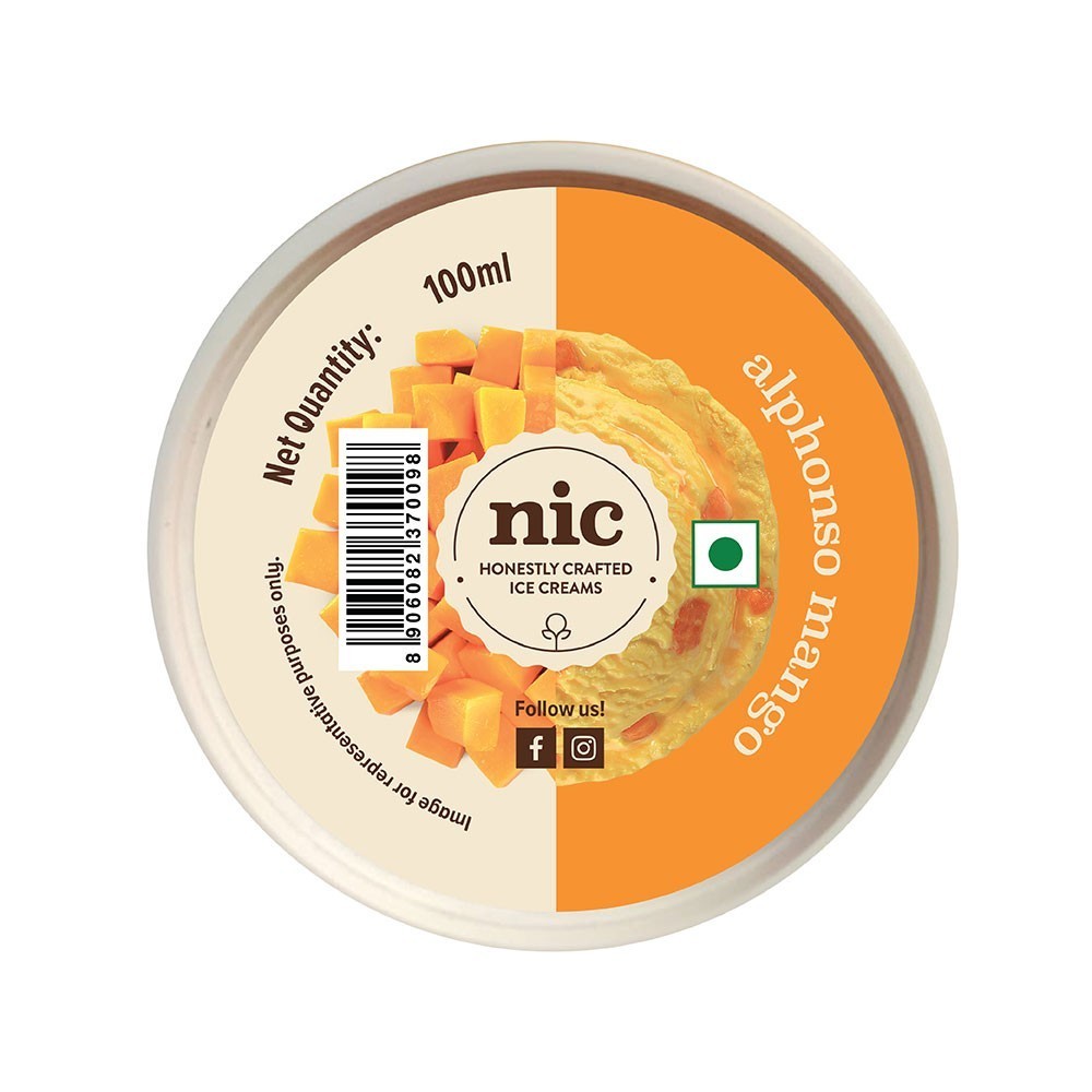 NIC Alphonso Mango Ice Cream Cup
