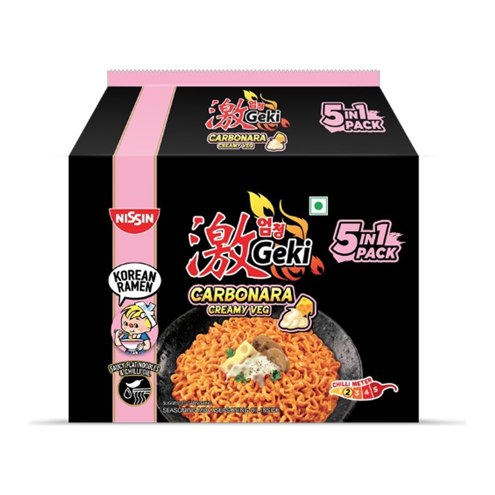 Nissin Geki Instant Noodles (Carbonara Creamy Veg)