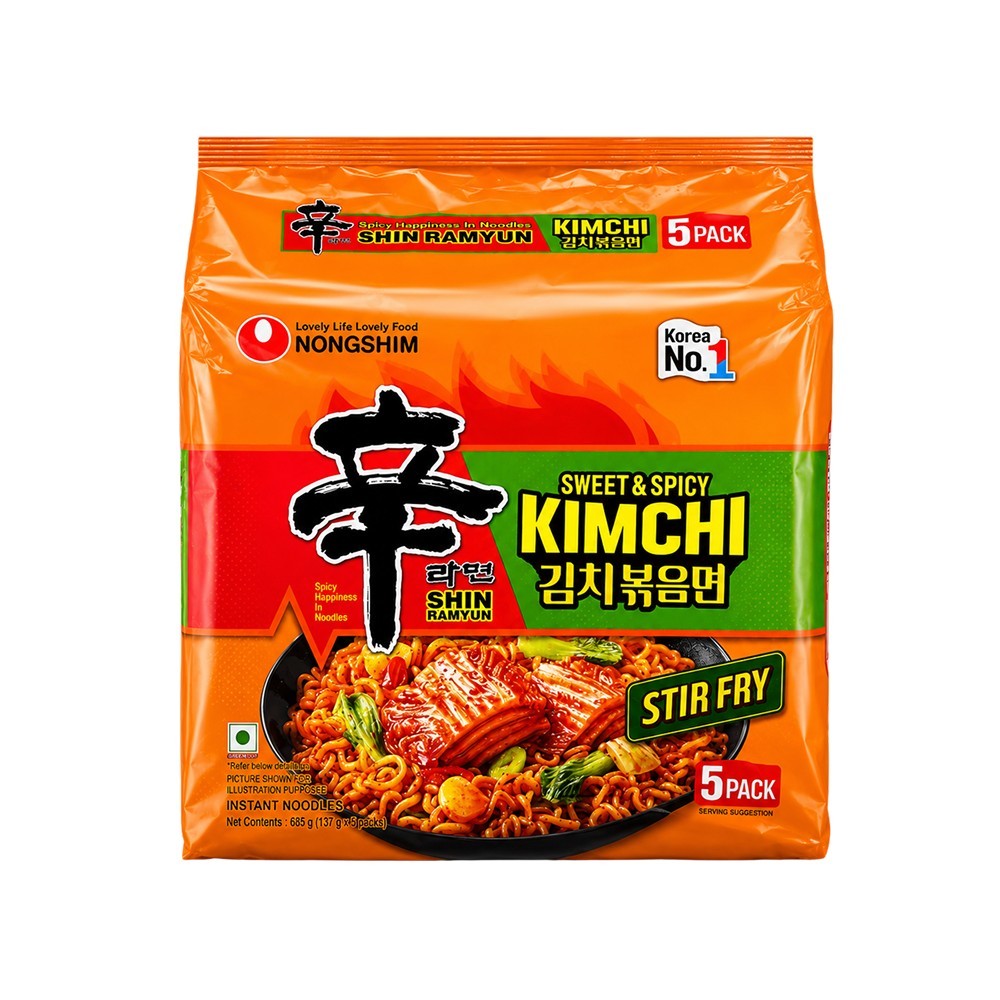 Nongshim Kimchi Shin Ramyun Stir Fry Instant Noodles