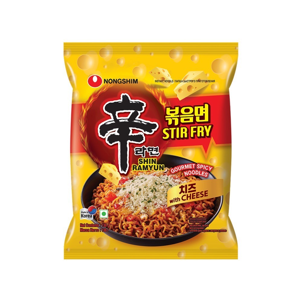 Nongshim Stir Fry Shin Ramyun Noodles With Cheese