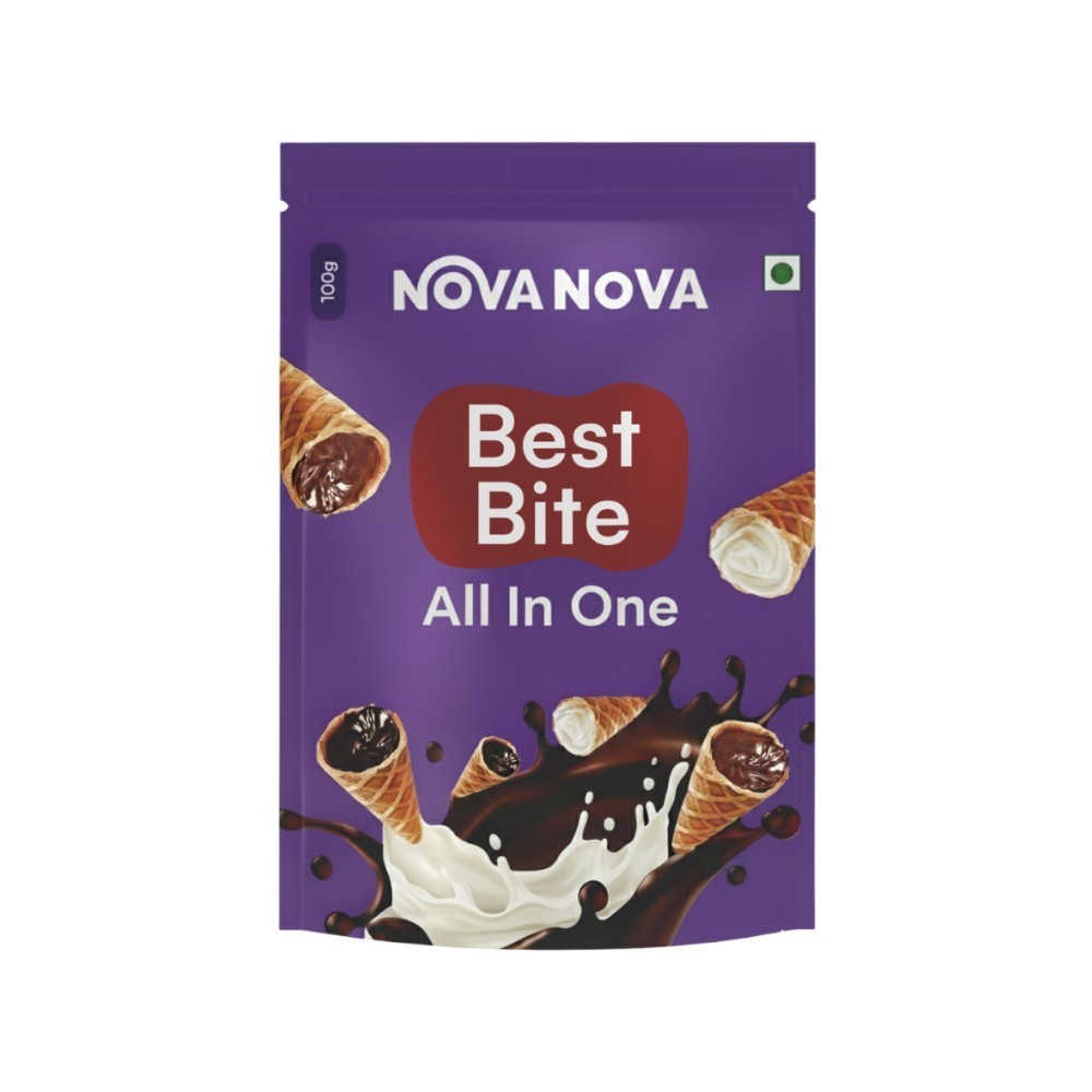Nova Nova Best Bite Chocolate Filled Waffle Cones -Belgian, Dark & White Chocolate