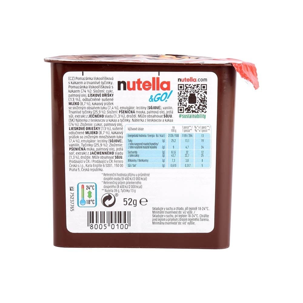 Nutella & Go! Hazelnut Spread with Breadsticks