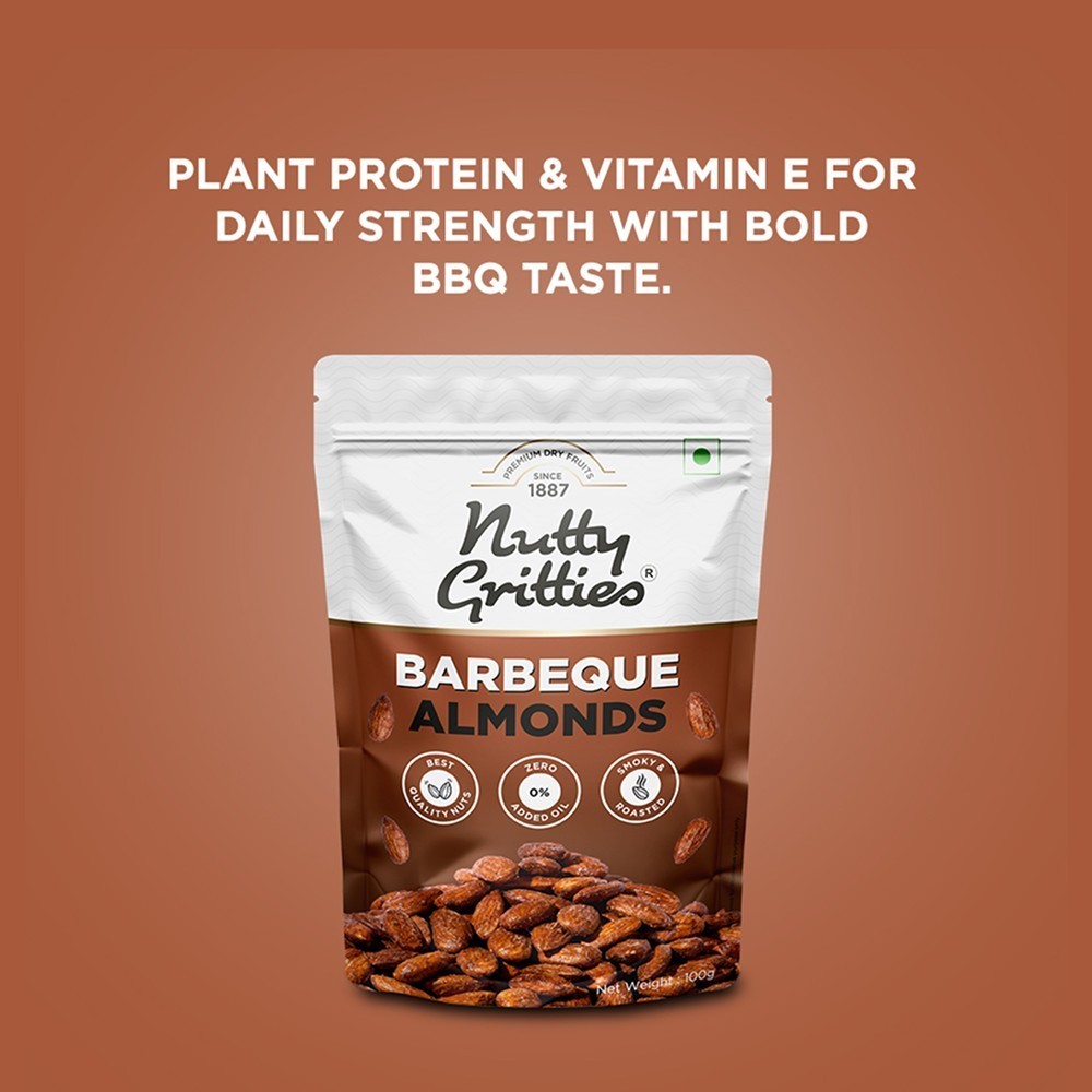 Nutty Gritties Barbeque Flavoured Almonds
