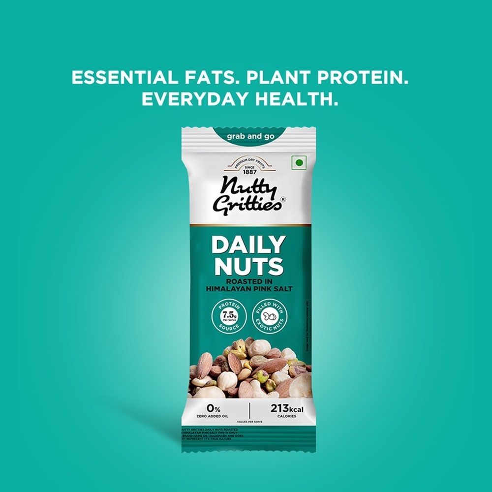 Nutty Gritties Daily Mix Nuts Roasted in Himalayan Pink Salt
