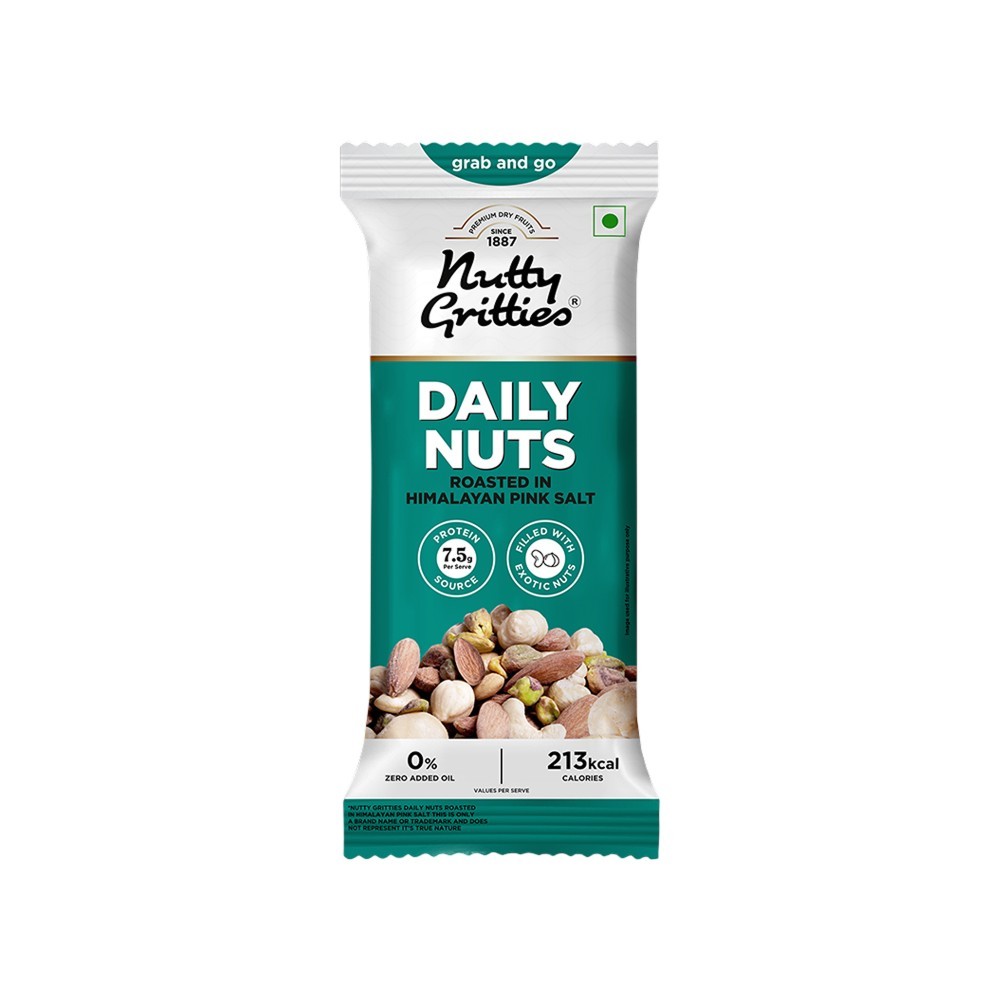 Nutty Gritties Daily Mix Nuts Roasted in Himalayan Pink Salt
