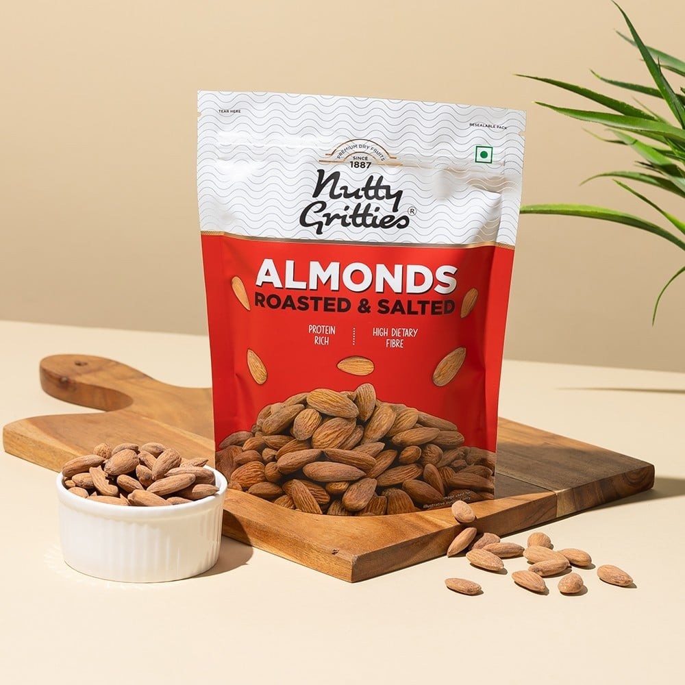 Nutty Gritties Lightly Salted Jumbo Roasted Flavoured Almonds