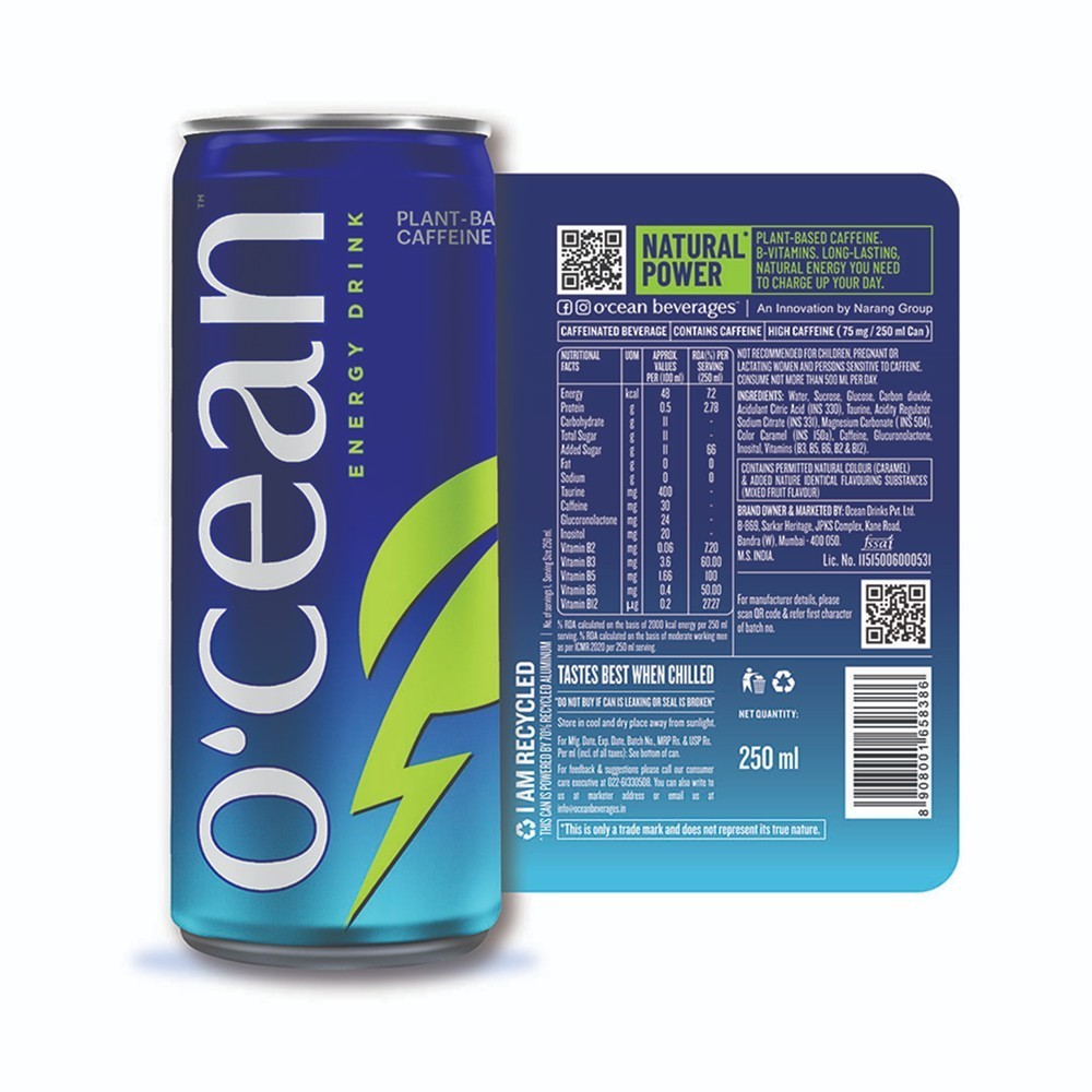 O'cean Natural Energy Drink with Natural Caffeine