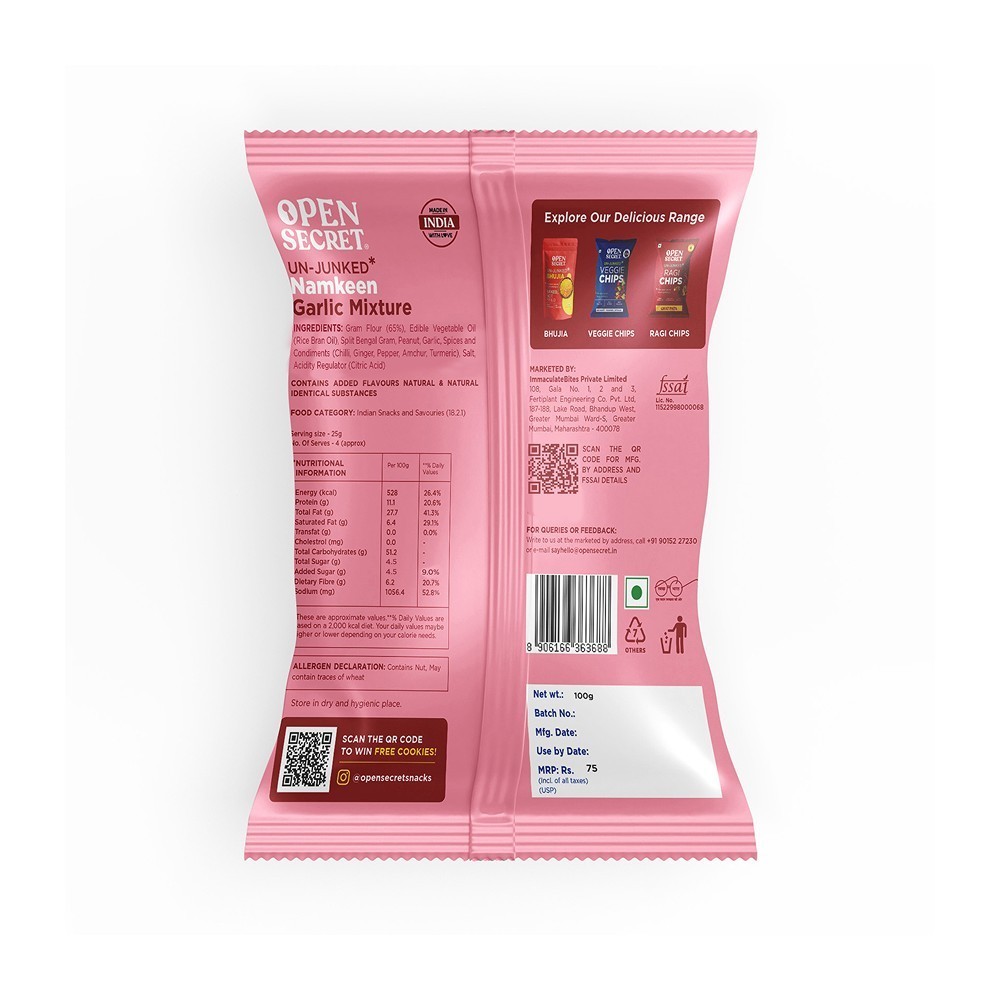 Open Secret Healthy Garlic Mixture Namkeen