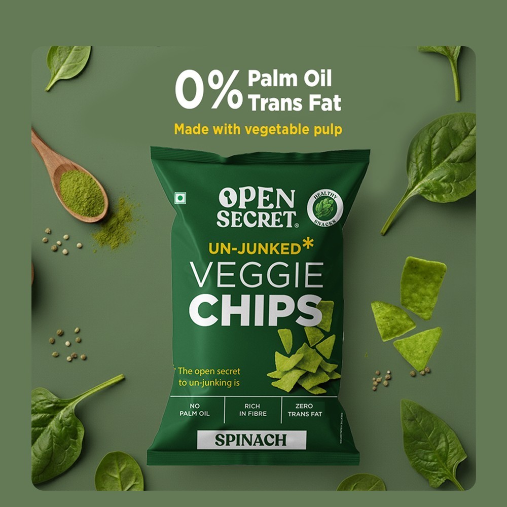 Open Secret Spinach Healthy Chips