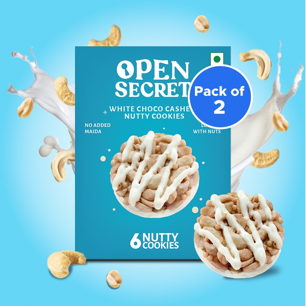 Open Secret White Chocolate Cashew Protein Cookies