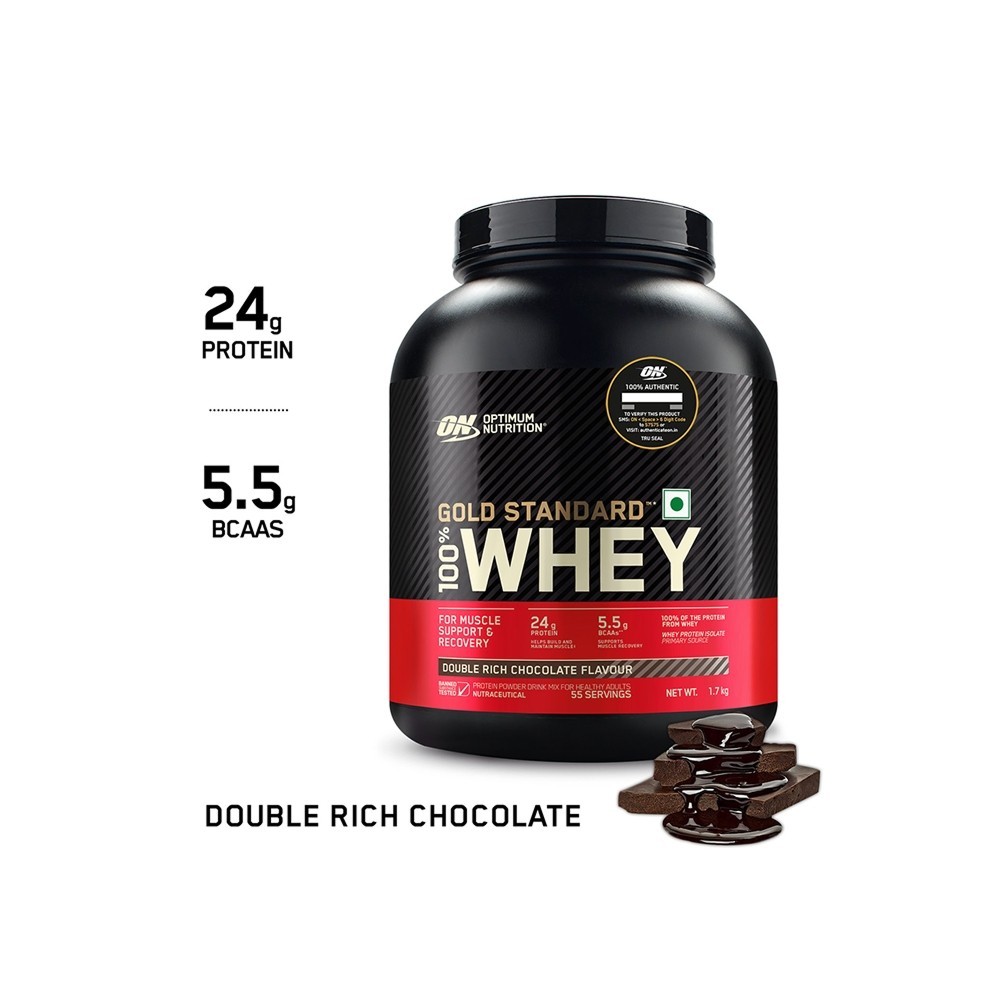 Optimum Nutrition (ON) Gold Standard 100% Whey Protein (Double Rich Chocolate)