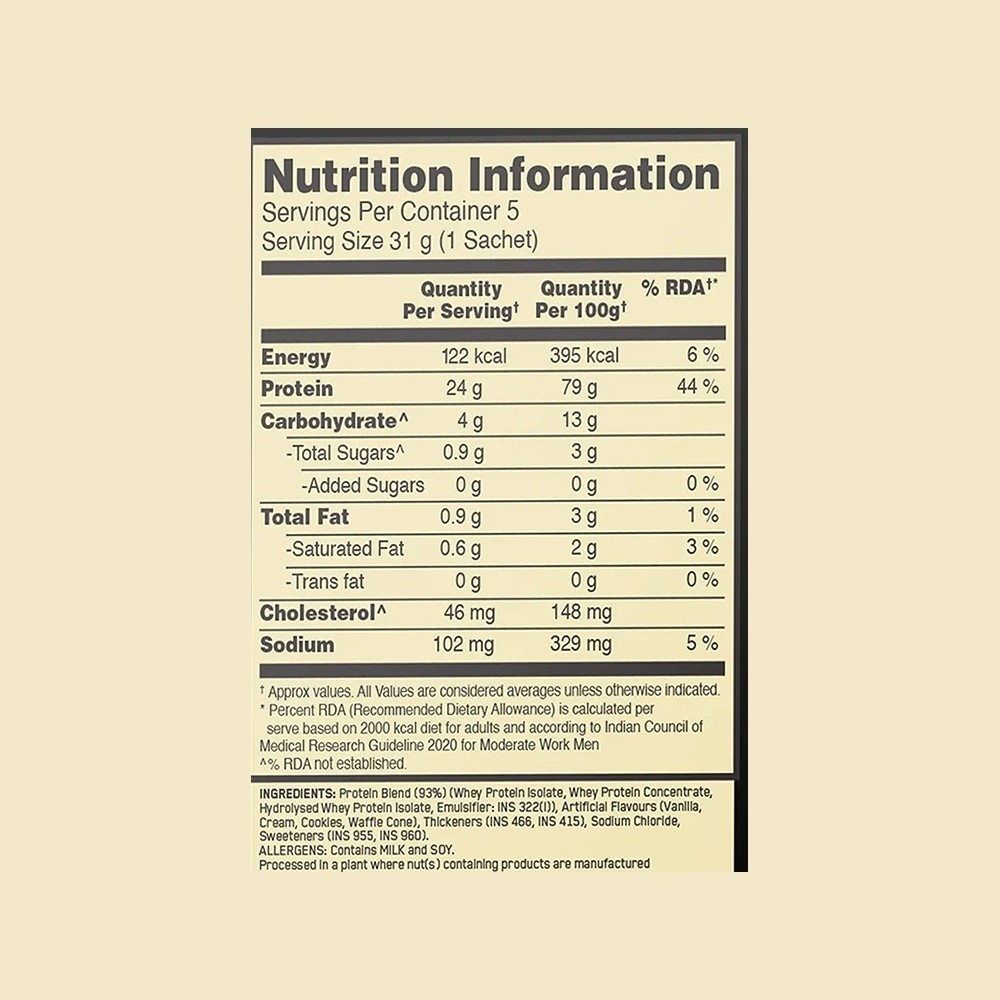 Optimum Nutrition (ON) Gold Standard 100% Whey Protein (Vanilla Ice Cream)
