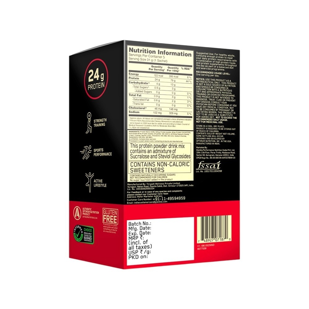 Optimum Nutrition (ON) Gold Standard 100% Whey Protein (Vanilla Ice Cream)