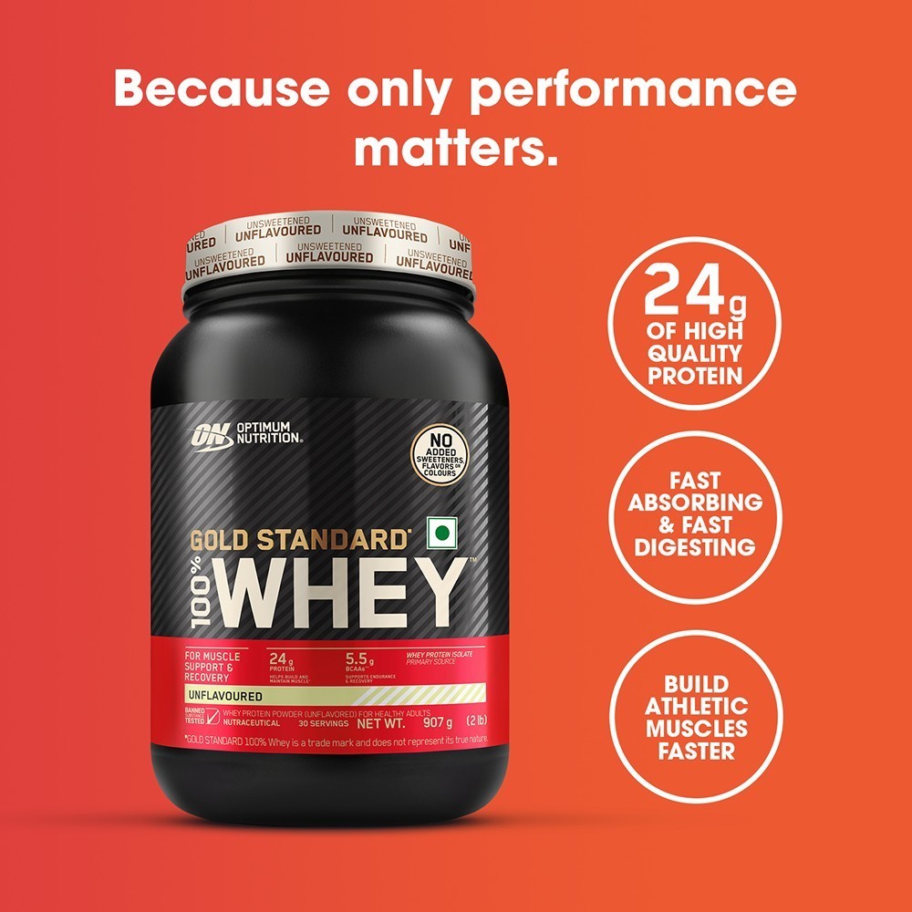 Optimum Nutrition (ON) Gold Standard Whey Protein (Unflavored)