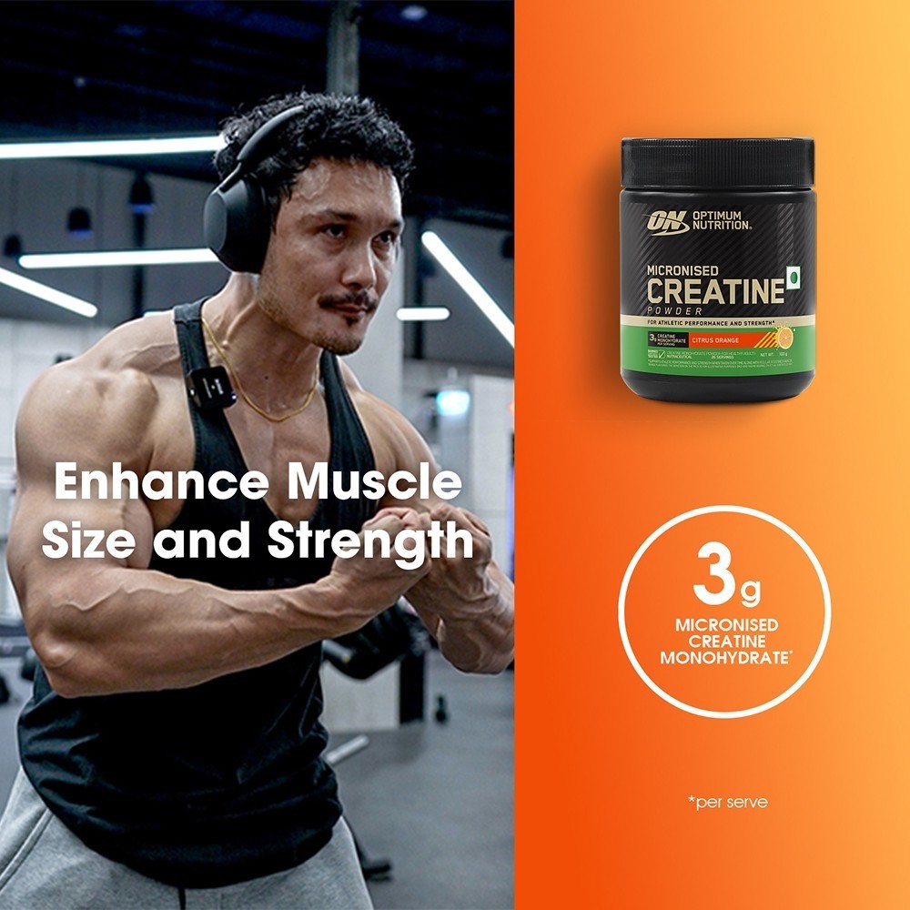 Optimum Nutrition (ON) Micronized Creatine Powder (Citrus Orange)