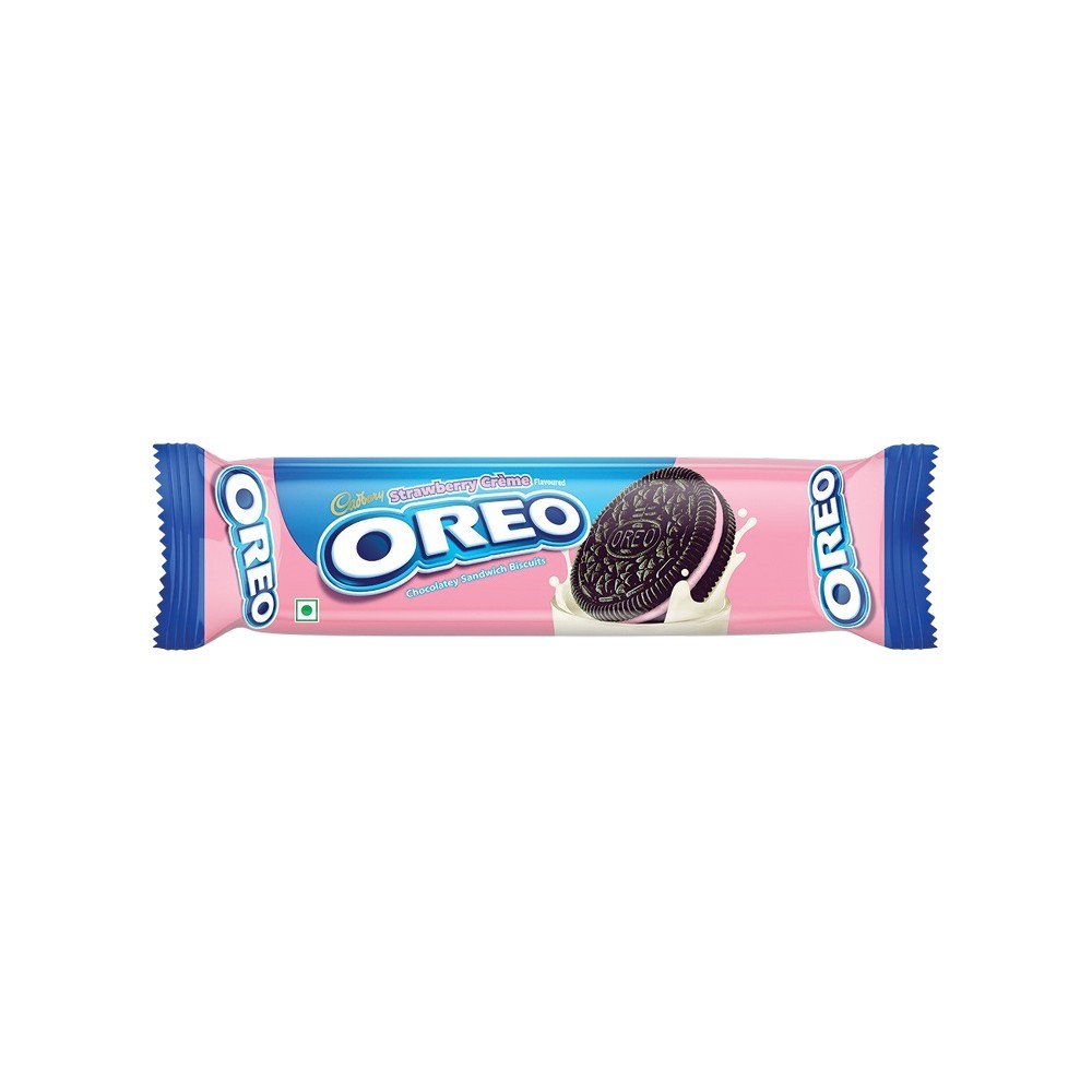 Oreo Strawberry Flavour Sandwich Cream Biscuits