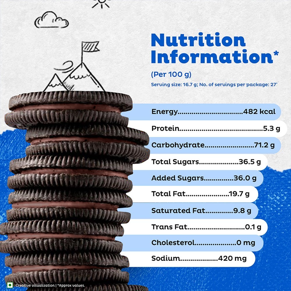 Oreo Vanilla Sandwich Cream Biscuits Jumbo Pack
