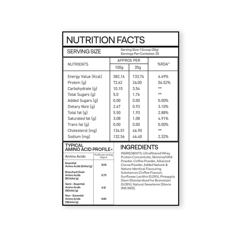 OZiva Clean Whey Protein Concentrate (Coffee)