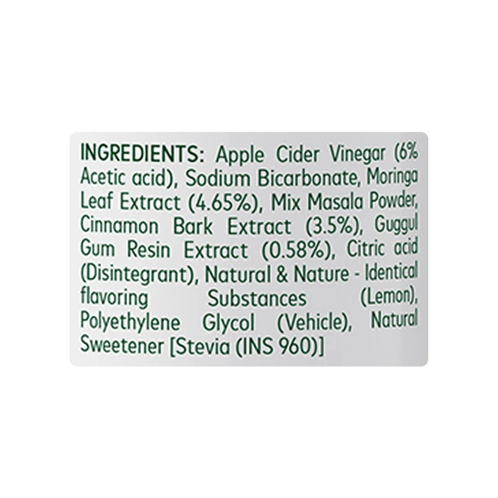 OZiva Moringa Apple Cider Vinegar Effervescent Tablets (Lemon Masala)