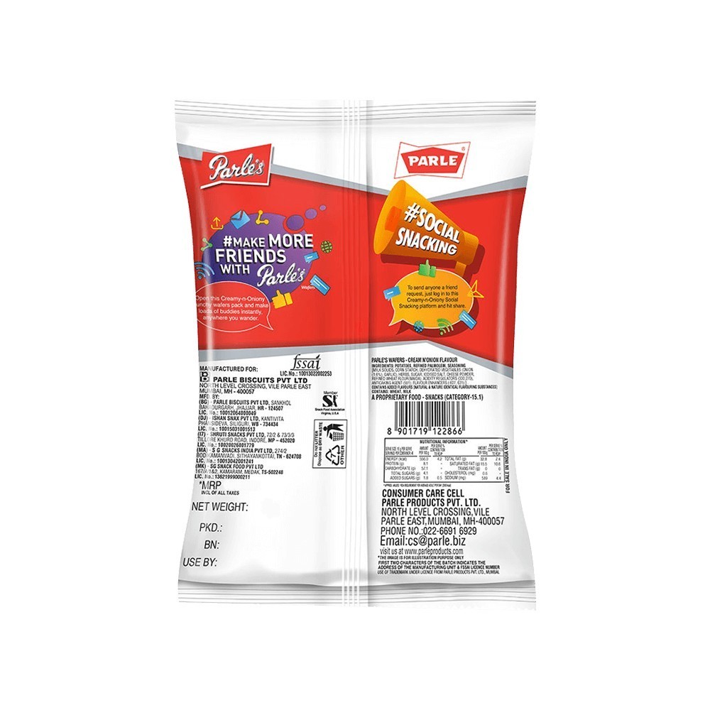 Parle Cream & Onion Potato Chips (Celebration Pack)