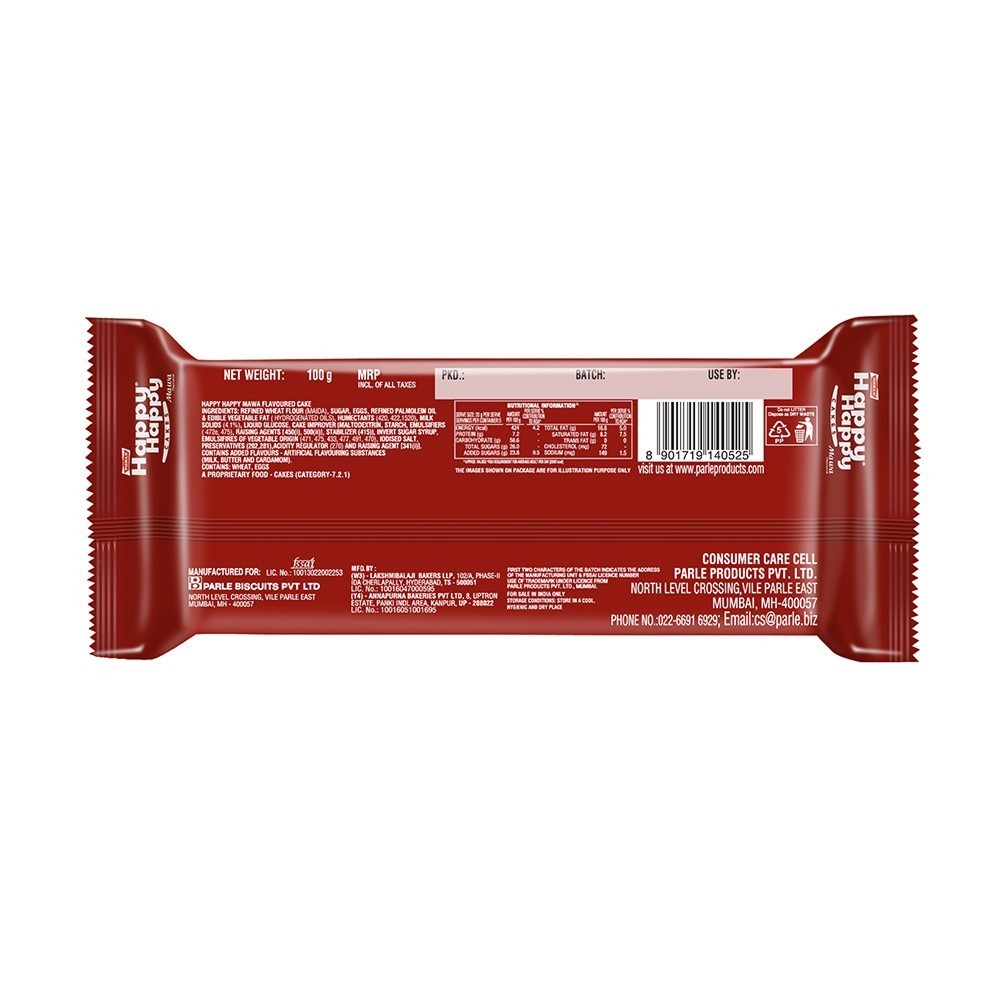 Parle Happy Happy Mawa Flavoured Slice Cake