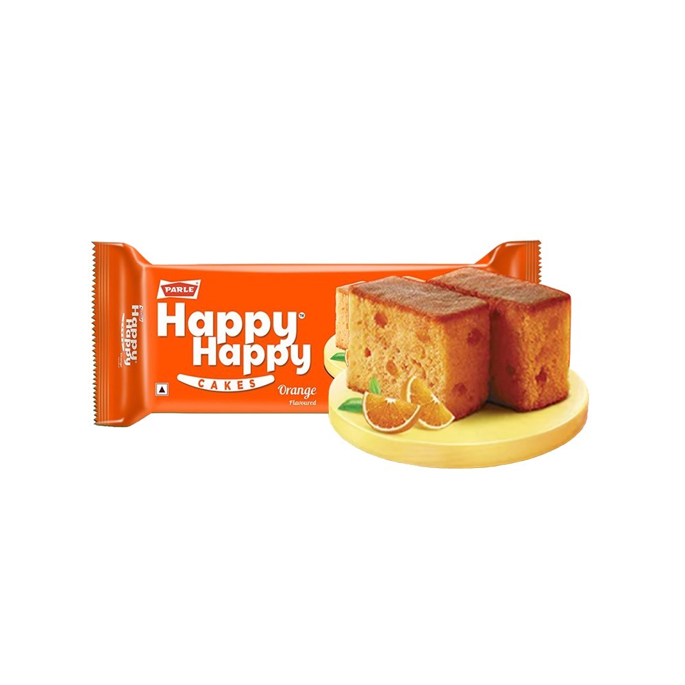 Parle Happy Happy Orange Flavoured Slice Cake