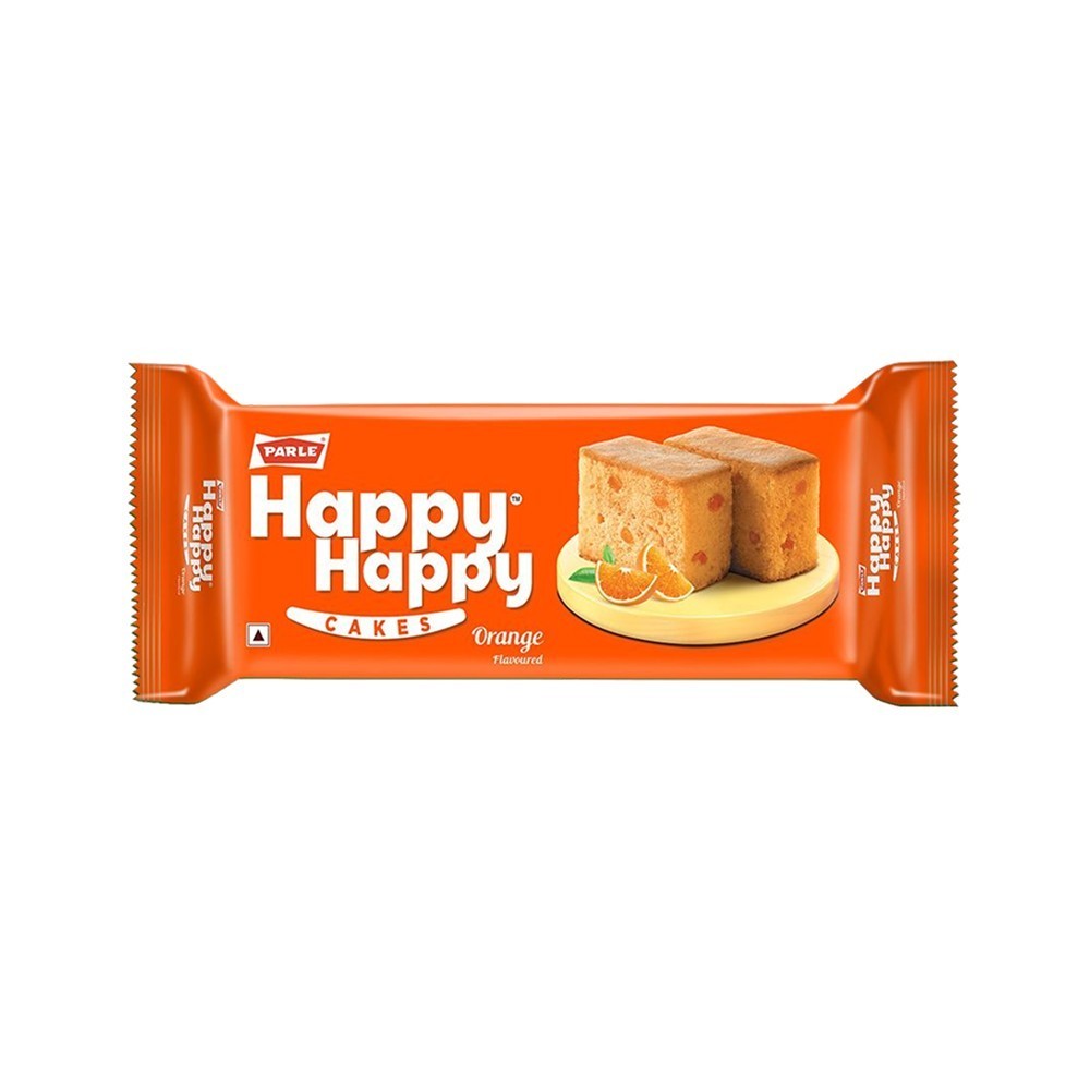 Parle Happy Happy Orange Flavoured Slice Cake