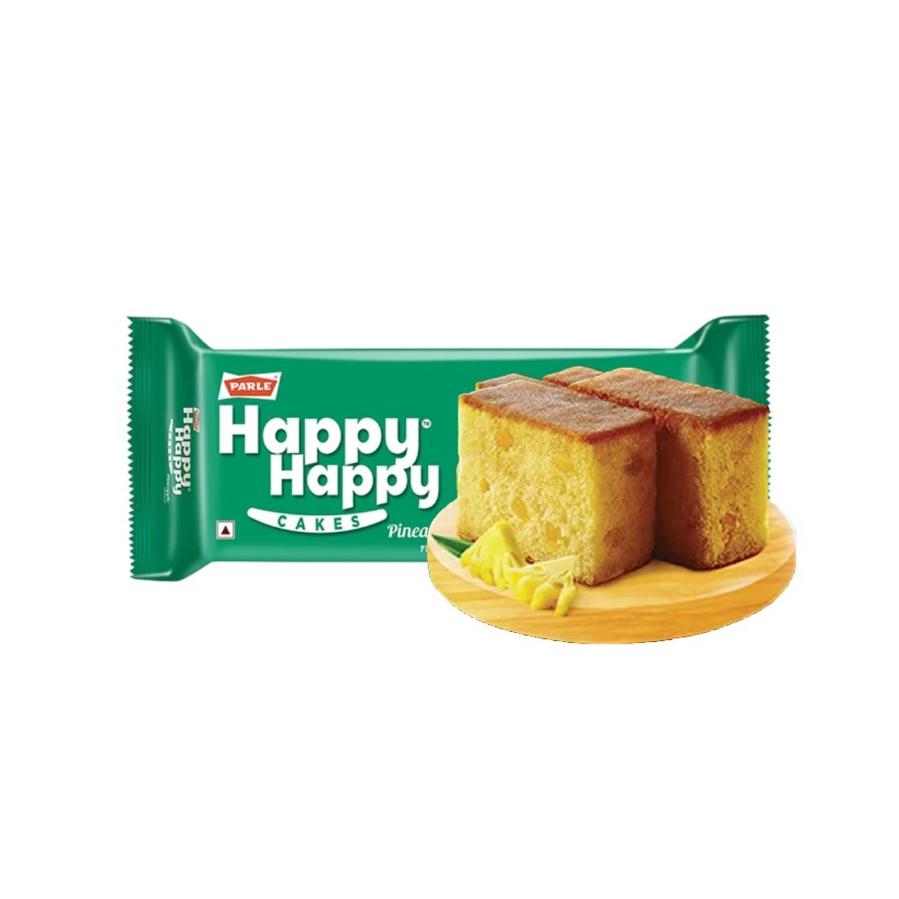 Parle Happy Happy Pineapple Flavoured Slice Cake