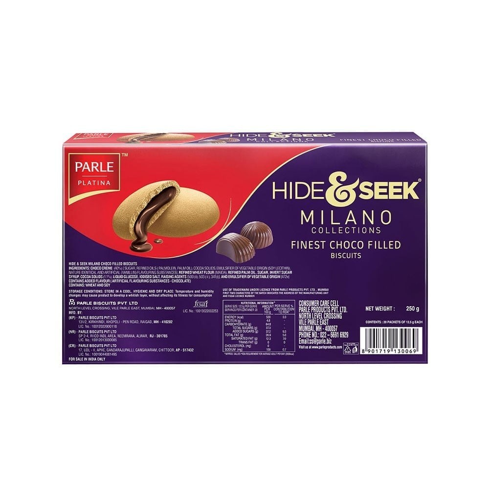 Parle Hide & Seek Milano Centre Filled Cream Biscuits