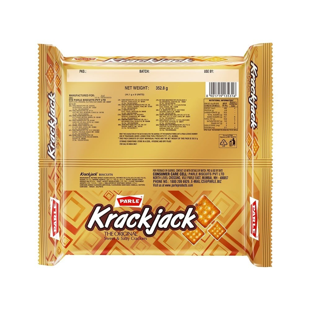 Parle Krackjack Original Sweet & Salty Biscuits