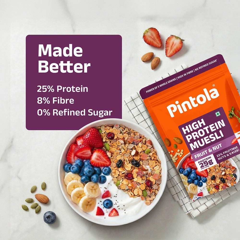 Pintola High Protein Fruit and Nut Muesli 25g Protein