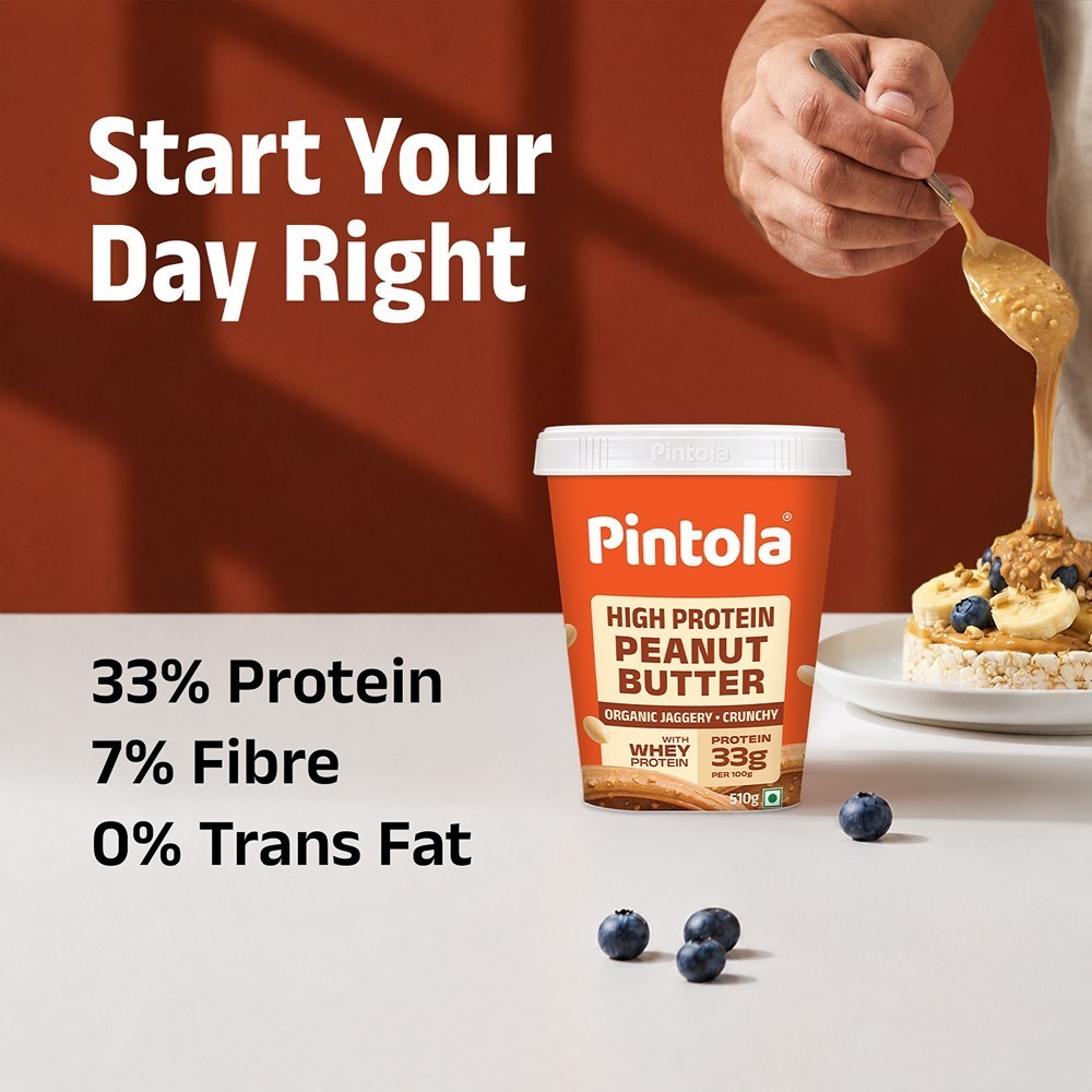 Pintola High Protein Jaggery Crunchy Peanut Butter