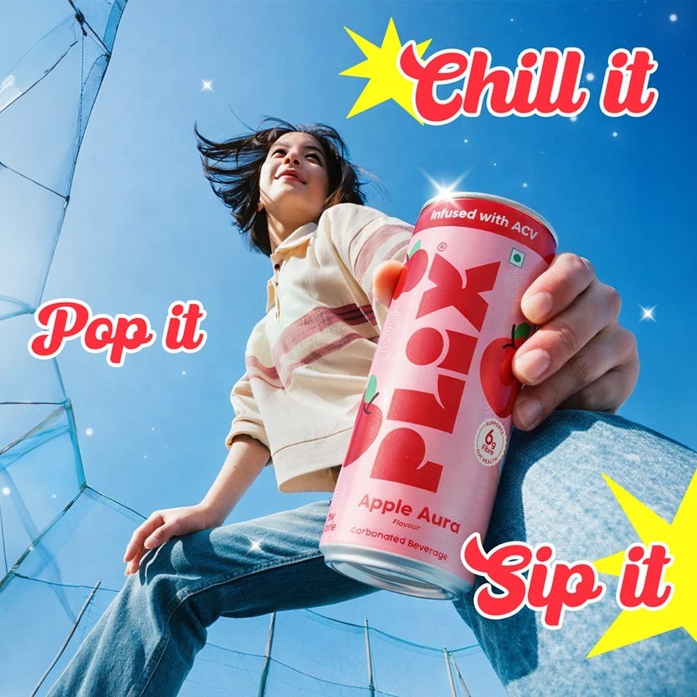 Plix Apple Aura Fizzy Prebiotic Soda