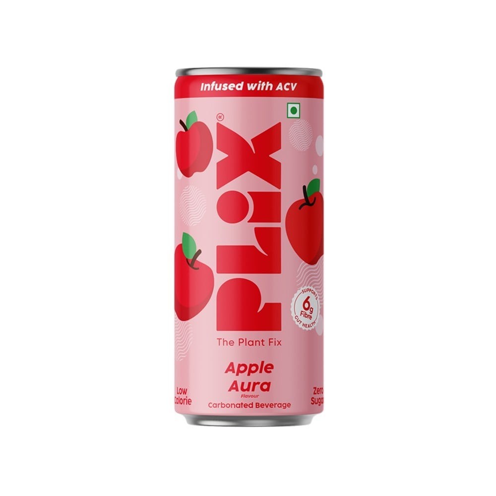 Plix Apple Aura Fizzy Prebiotic Soda