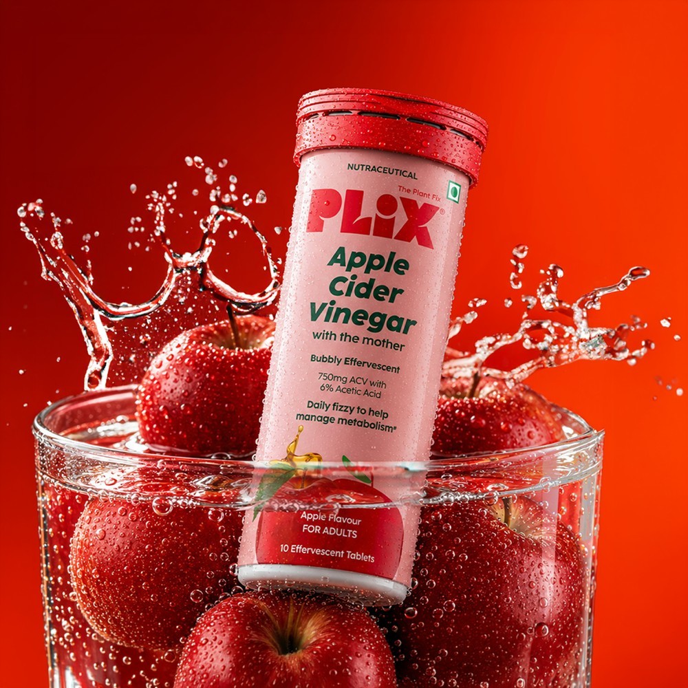 Plix Apple Cider Vinegar Effervescent Tablets (Apple Burst)