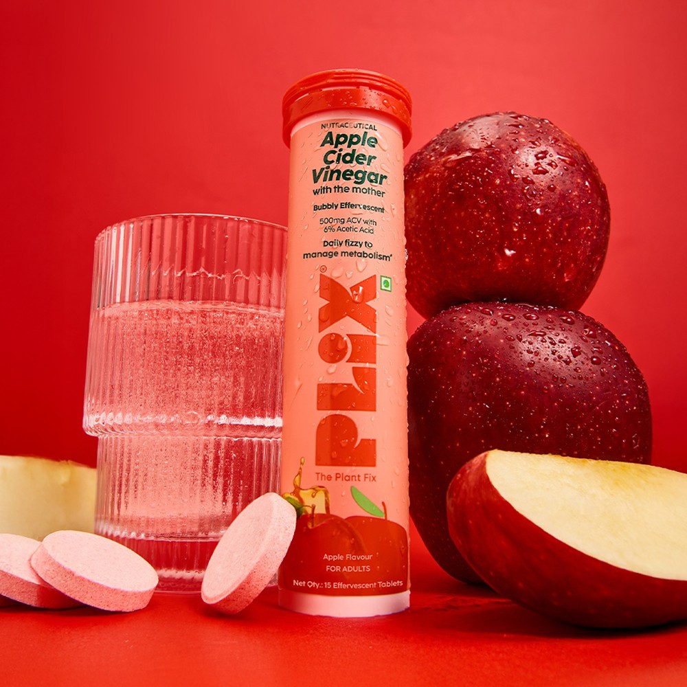 Plix Apple Cider Vinegar Effervescent Tablets (Apple Burst)