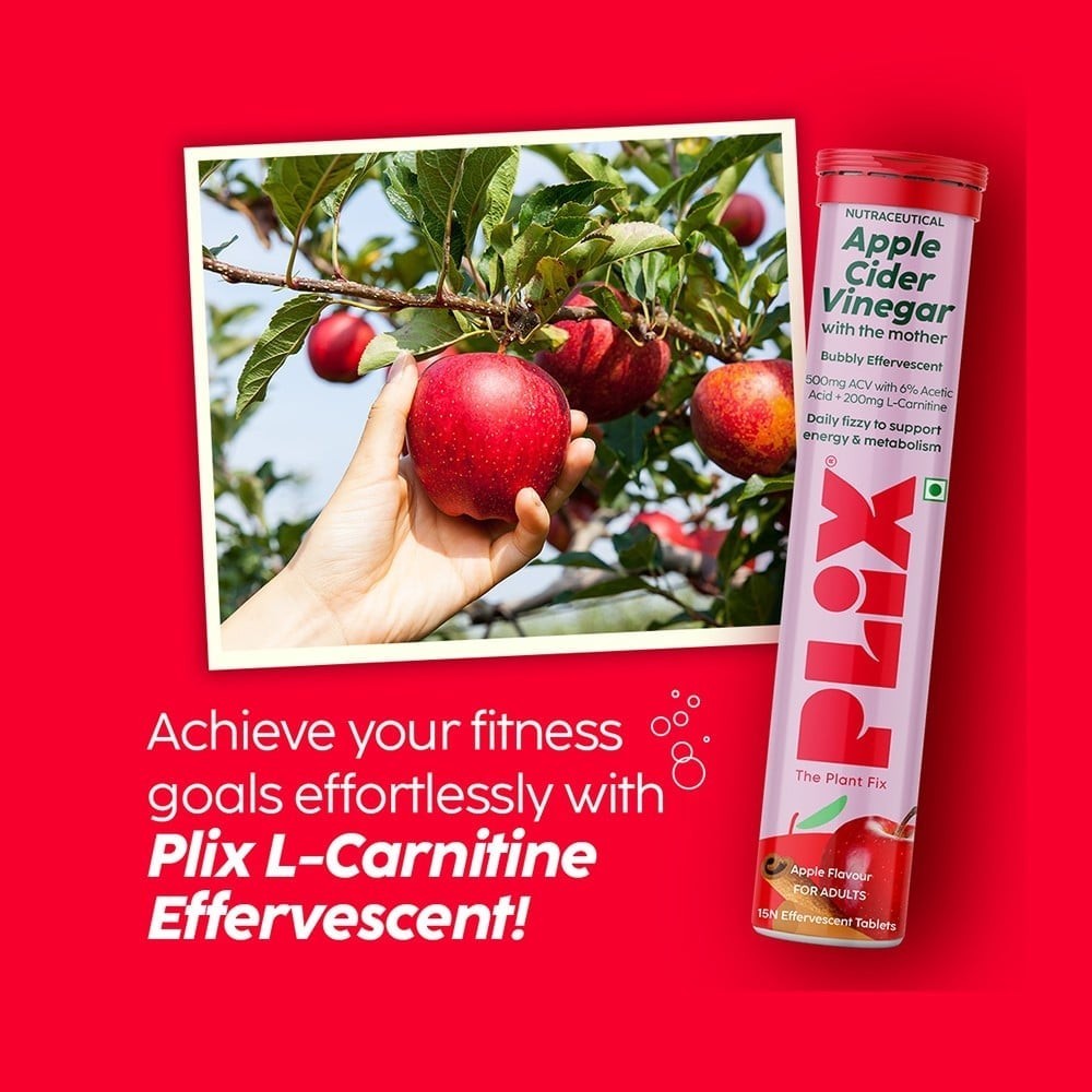 Plix Apple Cider Vinegar Effervescent Tablets (L-Carnitine)
