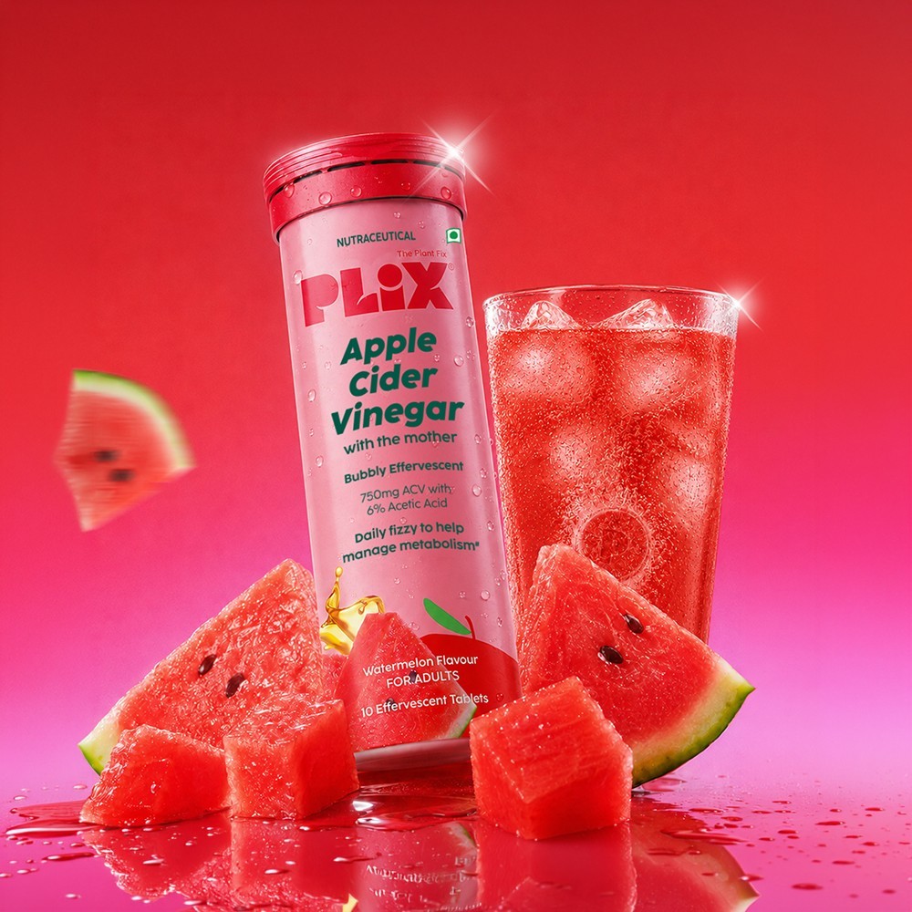 Plix Apple Cider Vinegar Effervescent Tablets (Watermelon)