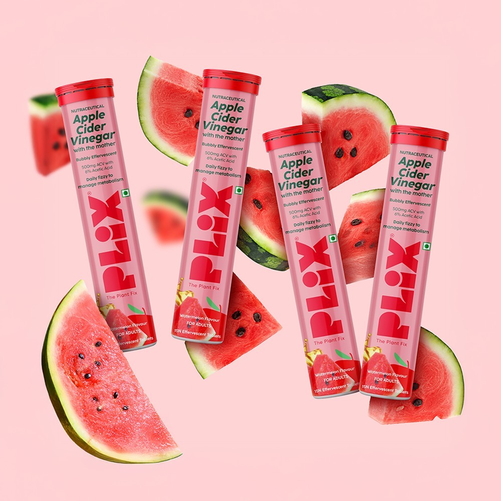 Plix Apple Cider Vinegar Effervescent Tablets (Watermelon)