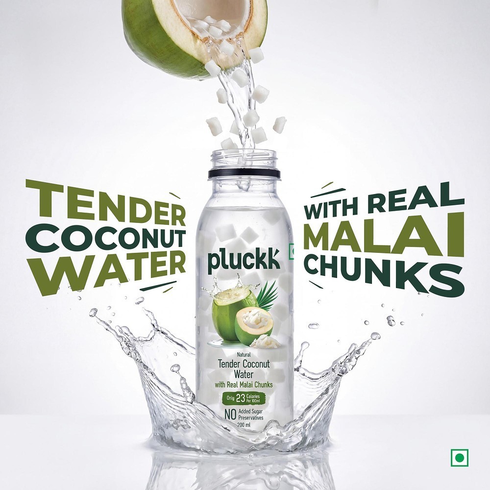 Pluckk Tender Coconut Water with Real Malai Chunks
