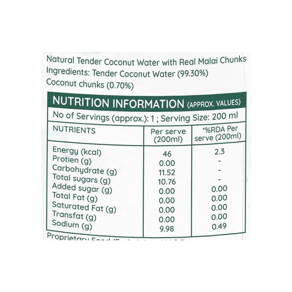 Pluckk Tender Coconut Water with Real Malai Chunks