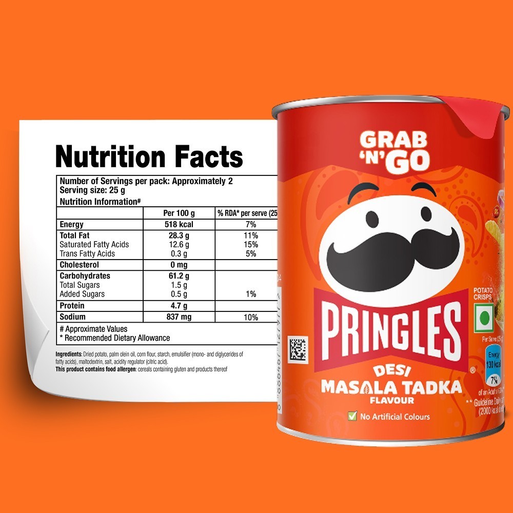 Pringles Grab 'N' Go Desi Masala Tadka Potato Chips