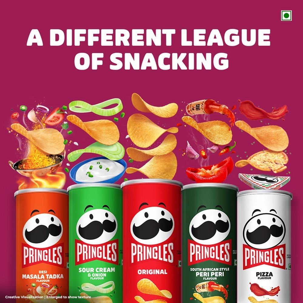Pringles Tangy Tomato Twist Potato Chips - Crispy Snack